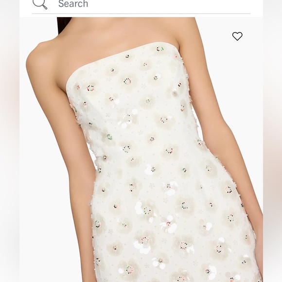 Milly White Floral Embellished Dress - Picture 2 of 3